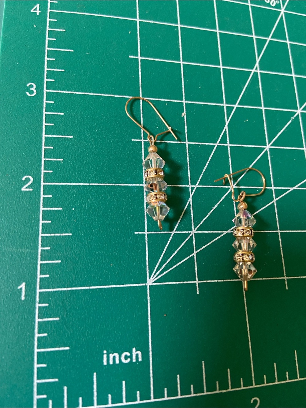 Gold-Tone Clear  Crystal Dangle Earrings - Women Jewelry